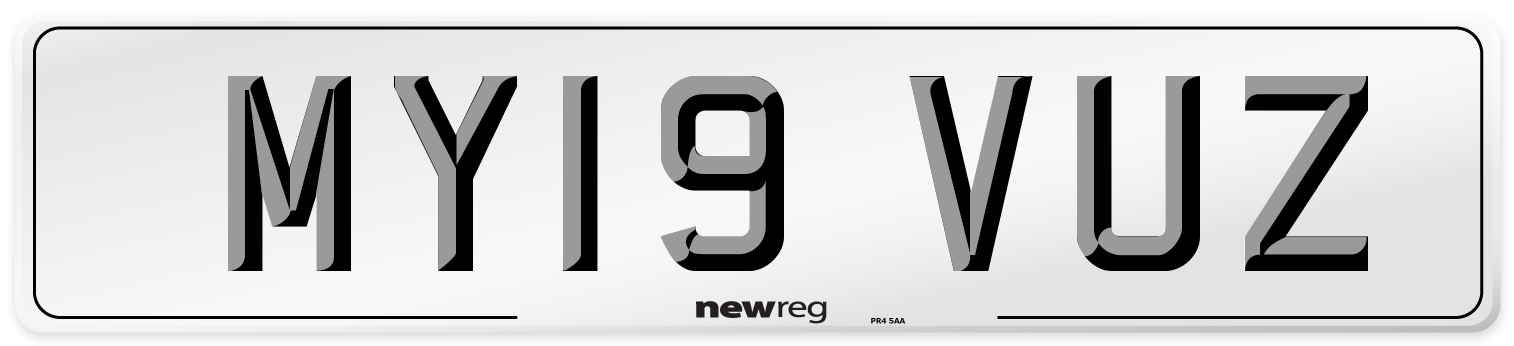 MY19 VUZ Number Plate from New Reg